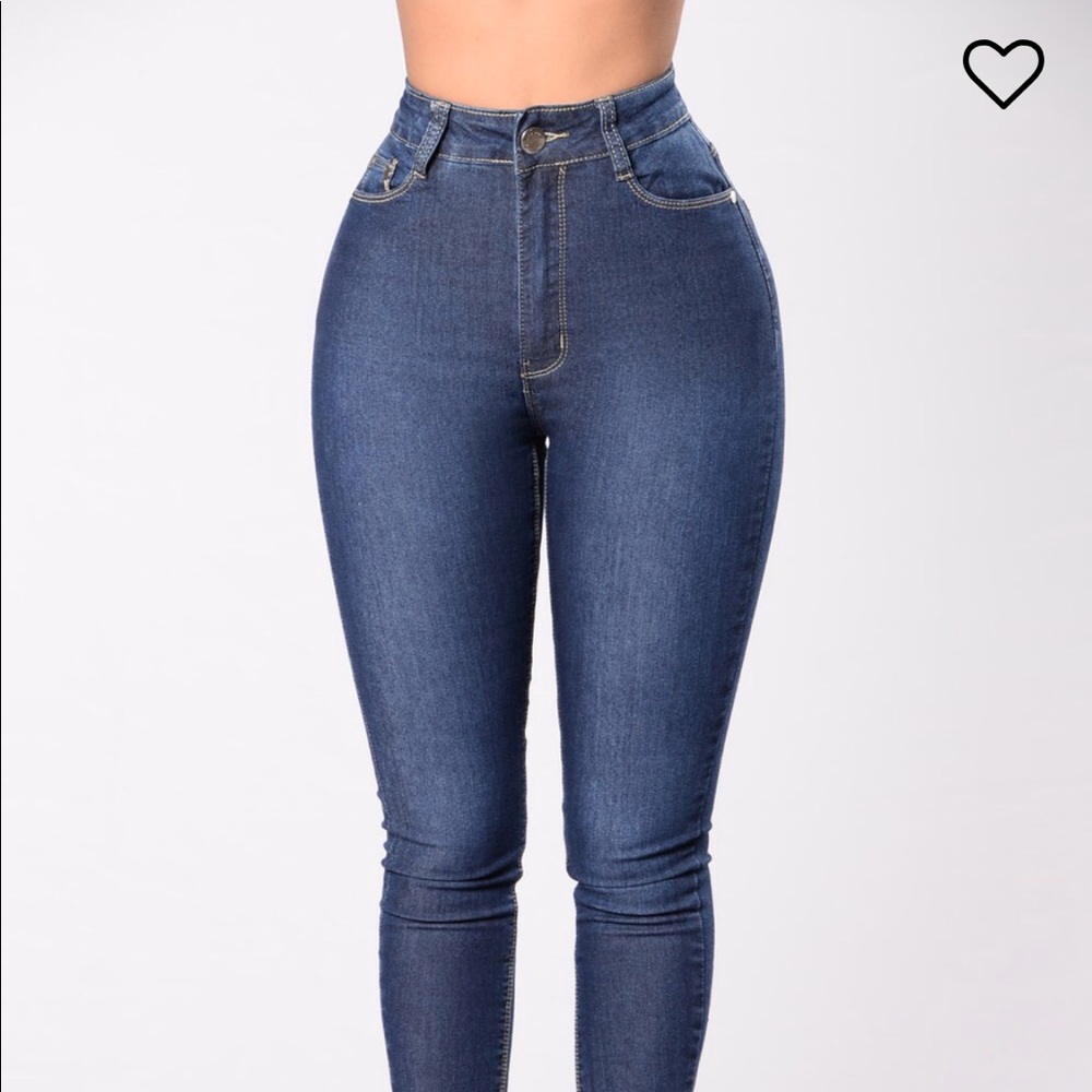 Dark blue jeans